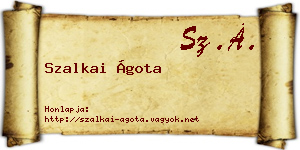 Szalkai Ágota névjegykártya